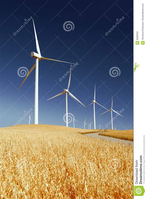 Power Generating Windmills Stock Photo Image Of Grain 6200454
