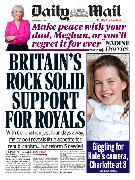 Daily Mail Front Page 2nd Of May 2023 Tomorrows Papers Today