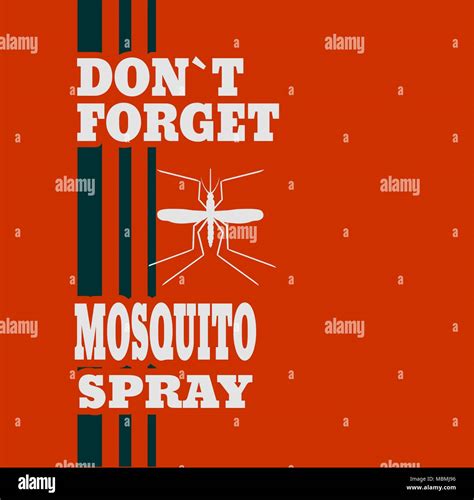Illustration Of Anti Mosquito Spray Label Stock Vector Image And Art Alamy