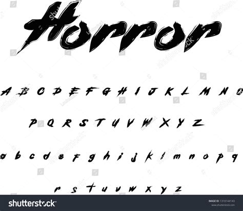 Horror Fonts Alphabet