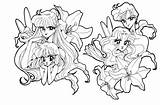 Coloring Senshi Takeuchi Naoko Hotaru Tomoe Neptune Uranus Lineart 1523 2300 Princesses Minitokyo Kaynak sketch template