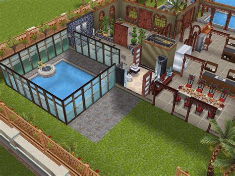 Hotel Swimming Pool Sims 4 House Plans Sims House Sims Freeplay Houses