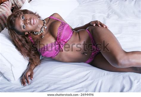 Sexy Black Woman Lingerie Stock Photo Edit Now 2694496