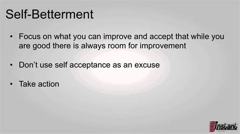 Self Acceptance VS Self Betterment - YouTube