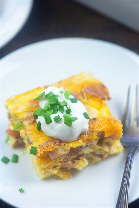 Divide potatoes, ham, veggies and cheese so you can create several layers of each in the crock pot. Leftover Pork Breakfast Casserole Crockpot - Slow Cooker ...