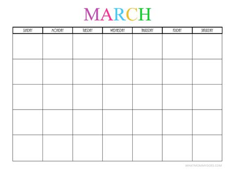 Free Printable Blank Monthly Calendars 2017 2018 2019 2020 What