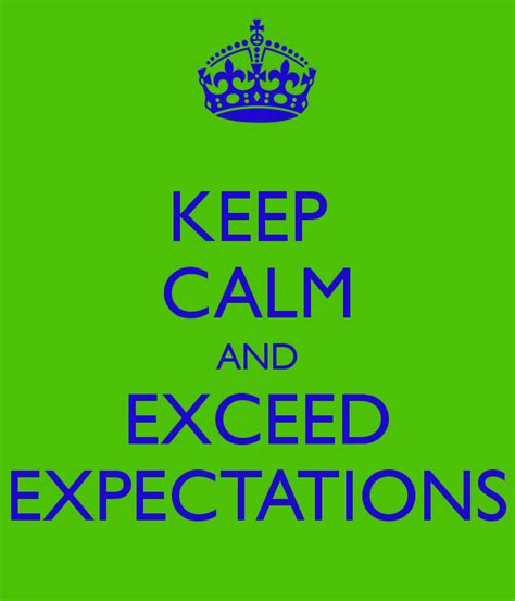Keep Calm And Exceed Expectations 4 Leader Influence