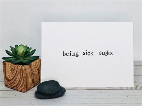 Funny Get Well Soon Card Being Sick Sucks Sickness Etsy