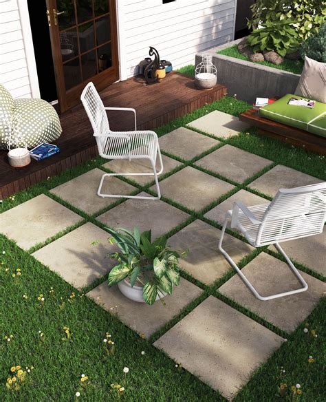 Style Selections 24 In L X 24 In W X 1 In H Noce Porcelain Patio Stone Patio Stones