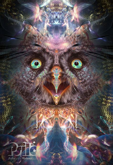 Its A Visionary Piece Of Art That Depicts An Owl Experiencing Complete