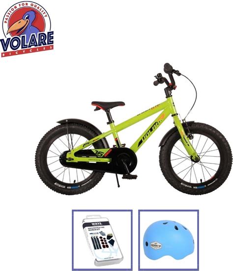 Volare Kinderfiets Rocky Inch Groen Inclusief Fietshelm