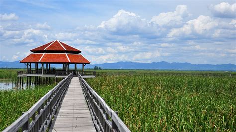 Wooden Walkway To Floating Pavilion Khao Sam Roi Yot National Park