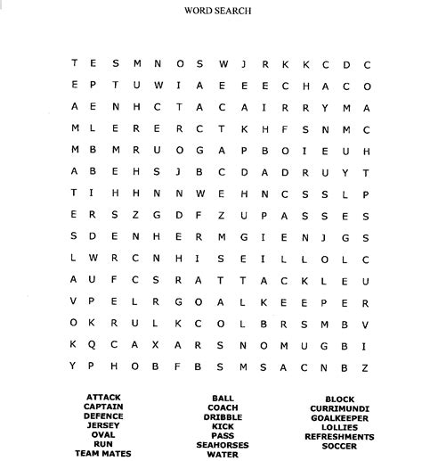 Printable Sports Word Search For Kids Activity Shelter Sport Word