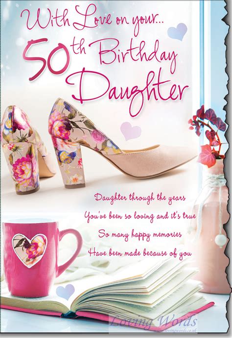 50th Birthday Cards For Daughter Happy 50th Birthday For A Daughter