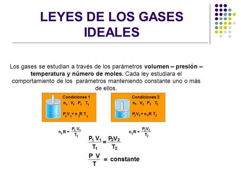 Gases Ideales Ley De Los Gases Ideales