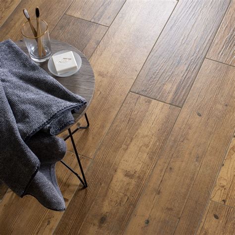 Wood Effect Floor Tiles Dark Grey Palmer Gloss Wood Effect Floor
