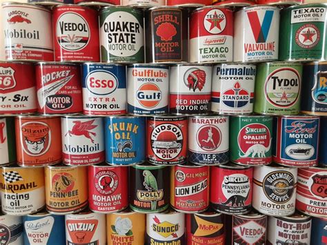 Vintage Motor Oil Cans 1 Qt 10 Can Special Offer Mix Or Match Any 10