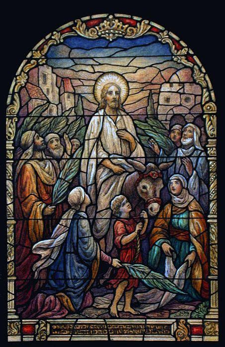 Stained Glass Palm Sunday Poster By Munir Alawi Stained Glass Art