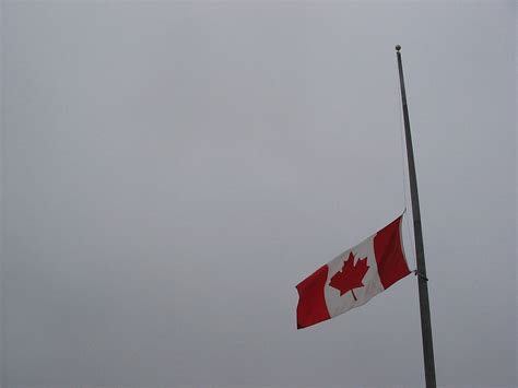 If no funeral or memorial service is held, then the flag shall be lowered on a business day within ten. Canadian Flag at Half Mast | The flag on Citadel Hill in ...