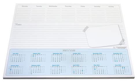 Buy A3 Mid Year Calendar Desk Pad 2021 2022 50 Sheets Per Pad With