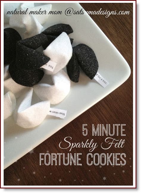 5 Minute Sparkly Felt Fortune Cookies Felting