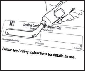 The hands should then be used to gently rub the gel into the skin. Voltaren Gel Printable Dosing Card