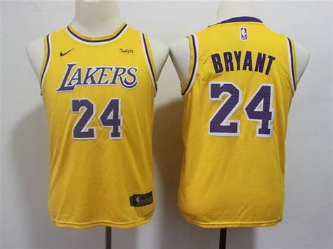 Let everyone know where your allegiance lies. ECseller Official--Youth 2018-19 Nba Los Angeles Lakers #24 Kobe Bryant Yellow Nike Swingman Jersey