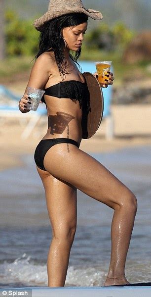 Rihanna Shows Off Her Killer Curves In A Fringed Bikini As She Takes To