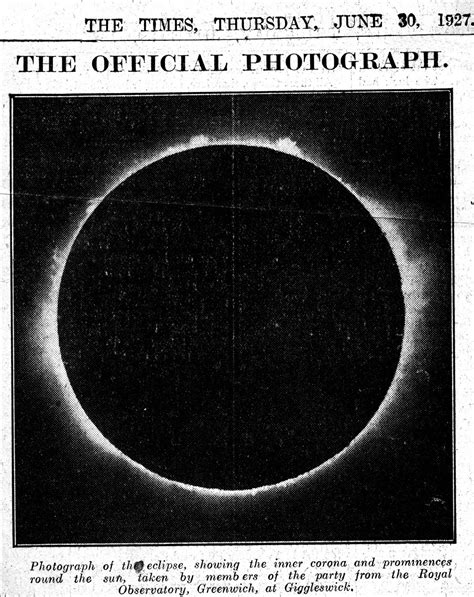 Brierley Hill Solar 1927 Uk Total Solar Eclipse