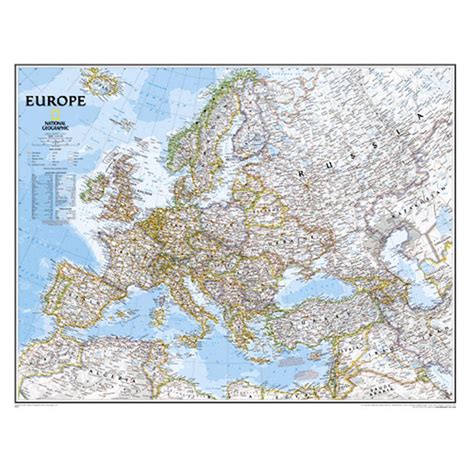 National Geographic 39x211 Classic Europe Continent Map 109792