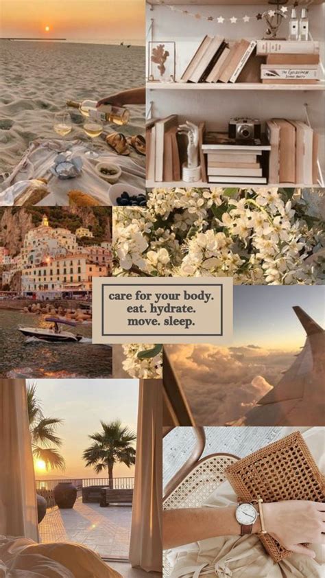Neutral Mood Board Vision Board Wallpaper Aesthetic Wallpapers