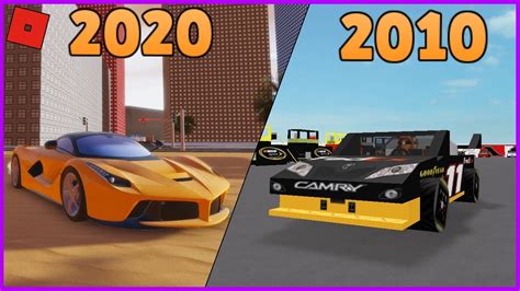 Comparing 10 Years Of Car Games On Roblox Youtube