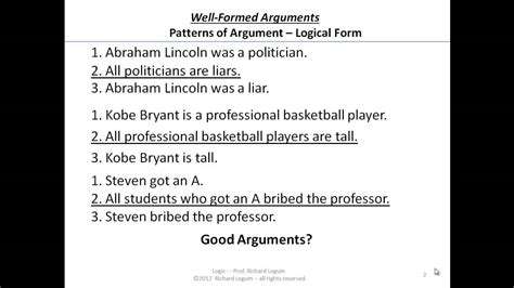 03 3 02 Logic Form Valid Arguments More Examples Youtube