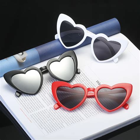 Heart Sunglasses Women Brand Designer Cat S Eye Sun Glasses Retro Love Heart Shaped Glasses