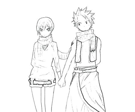 Anime Couple Coloring Pages To Print At