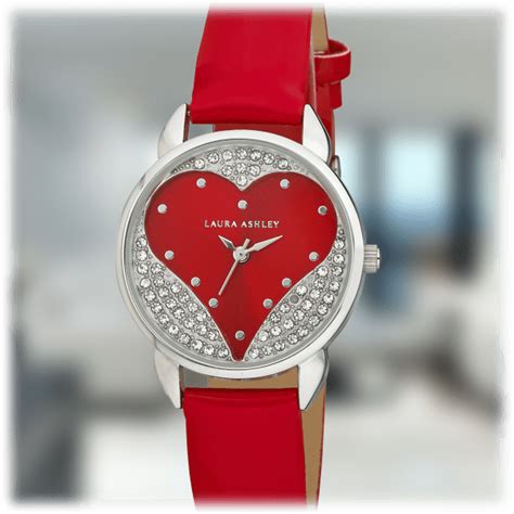Morningsave Laura Ashley Open Heart Patent Strap Watch