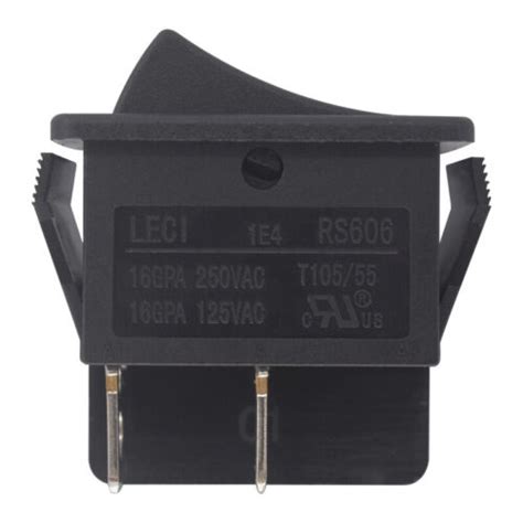 LECI RS Position Pin Rocker Switch A V T Black