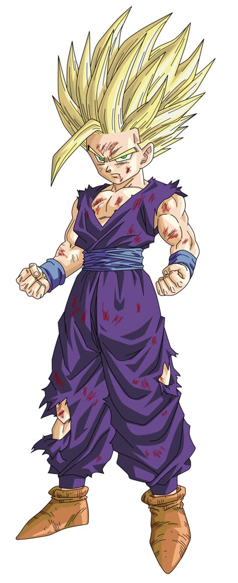 Goku, arm, artwork, boy, cartoon. Image - Gohan SSJ2 Mimozukakito-kun.png | Dragon Ball Wiki ...