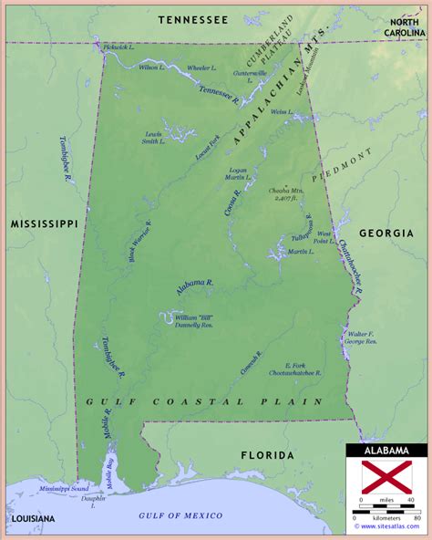 Map Of Mountains In Alabama