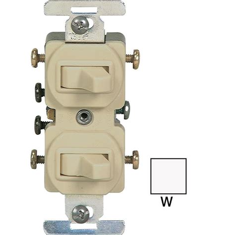 Eaton 15 Amp 3 Way White Combination Commercial Light Switch At