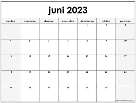 Juni 2023 Kalender Nederlandse Kalender Juni