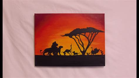 Painting With Acrylics Lion King Timelapse Youtube