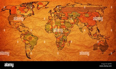 Mappa Politica Del Mondo Foto Stock Alamy