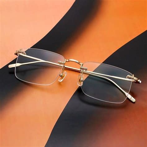Luxury Business Men S Prescription Glasses Frame Frameless Personalized Fashion Women S Reading