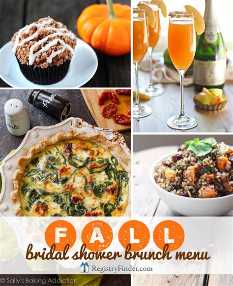 Bonnie and i prepared a menu that was easy to cook and easy to feed to a large group (we had 22 guests). Fall Shower Menu | Baby shower brunch, Bridal shower ...