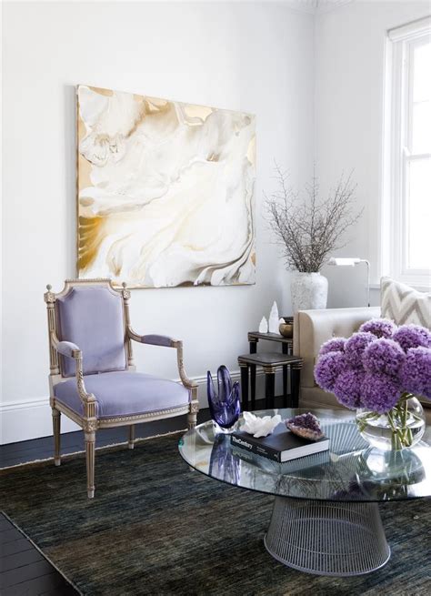 Brendan Wong Design East Apartment Purple Dining Room Living Room