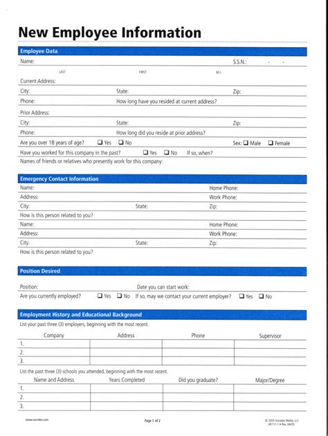 New Employment 2005 2024 Form Fill Out And Sign Printable Pdf