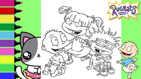 Coloring Rugrats Chuckie Tommy Angelica Pickles Coloring Book