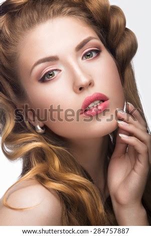 Beautiful Girl Light Nude Makeup Blond Stock Photo Royalty Free