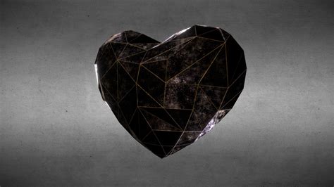 Black Crystal Heart Buy Royalty Free 3D Model By BehNaM GbehnamG